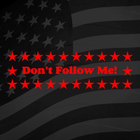 Dont follow me Iron on Decal